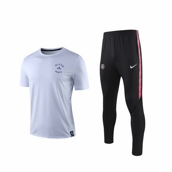 Trainingsshirt Paris Saint Germain Komplett Set 2019-20 Weiß Schwarz